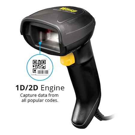 Wasp Technologies WDI4700 2D SCANNER DIGITAL IMAGER BARCODE SCANNER, USB - 1MP OPTICS FOR EXC 633809007149
